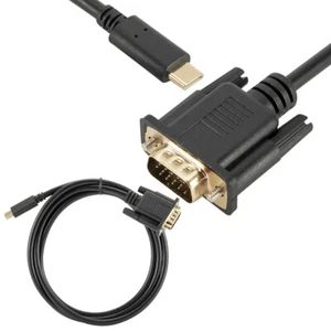 1.8M USB C To VGA Cable 1080P Type C To VGA Converter Adapter Cable for LaptDT - Photo 1/5
