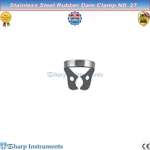 Rubber Dam Clamp #27 Dental Endodontic Crown Steel Clamps Surgical Instruments - Picture 1 of 1