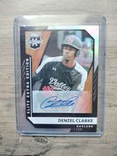2021 Panini Elite Extra Edition Auto Denzel Clarke Prospect Autograph Oakland 