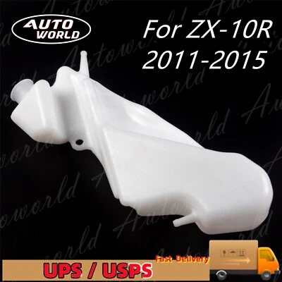 Radiador de agua tanque depósito refrigerante para Kawasaki Ninja ZX10R 2011 2012 2013 14 Foto 1 de 4