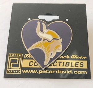 Minnesota VIkings I Love Logo Heart Lapel Pin - Collectible NFL Licensed - Picture 1 of 3
