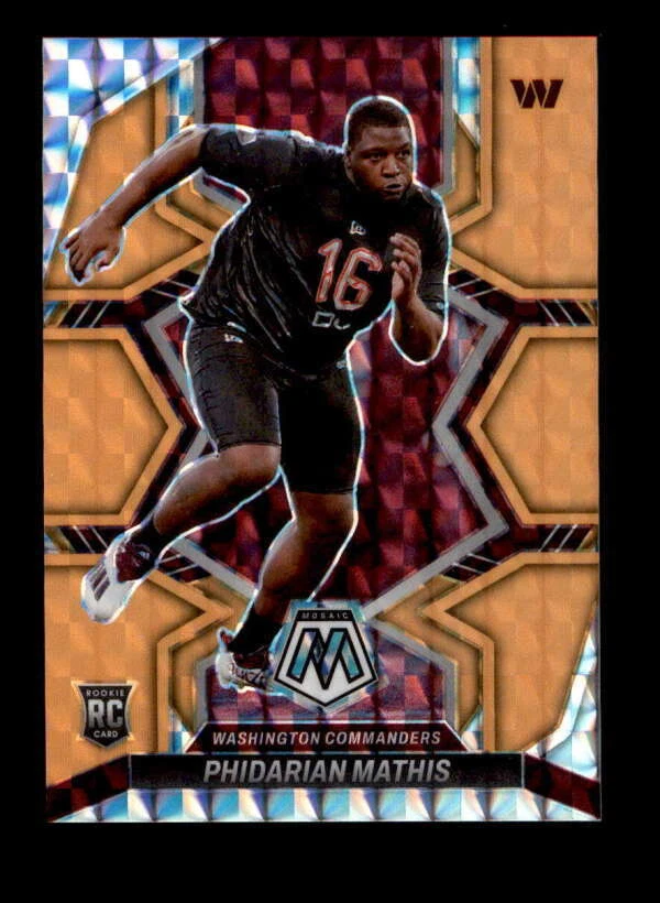 PHIDARIAN MATHIS 2022 PANINI MOSAIC #389 ROOKIE ORANGE MOSAIC PRIZM #/25 BD7040 - Image 1 of 1