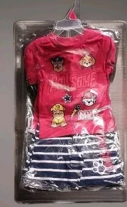 Paw Patrol "PAWSOME MVP" T-Shirt & Shorts Set Size 2T NWT - Picture 1 of 7