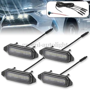 4X Rejilla Delantera Luz LED Estilo Raptor DRL Blanco Humo Para Toyota RAV4 2019-2022 - Imagen 1 de 12