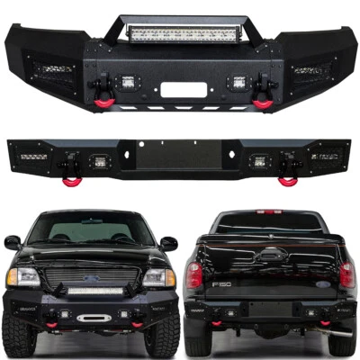 Vijay Fit for 1997-2003 Ford F150 Front or Rear Bumper With LED Light and D-ring Foto 1 de 4