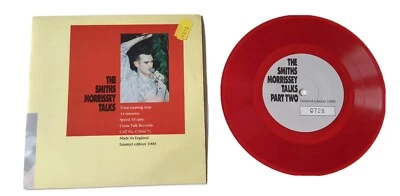 The Smiths Morrissey Talks Limited Ed. 7" Red Vinyl Cross Talk Records 33 RPM. - Image 1 of 3