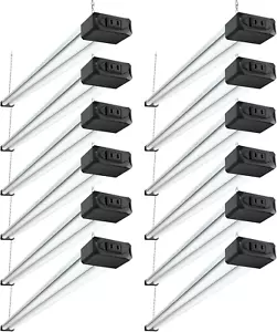 12 Pack Linkable LED Shop Light with Reflector, Super Bright 6500K Cool Daylight - Picture 1 of 12