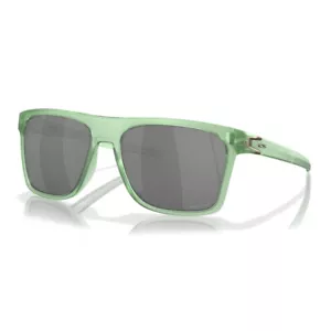 Oakley OO9100-1757 Leffingwell Sunglasses Matte Trans Jade w/ Prizm Black Lenses - Picture 1 of 3