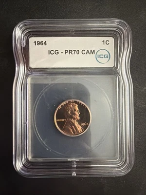 1964 Lincoln Cent Proof ICG PR 70 CAM - Image 1 of 4