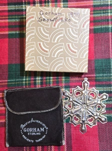 Gorham 1979 plata esterlina copo de nieve adorno décima edición con caja y bolsa - Imagen 1 de 6
