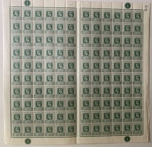 SEYCHELLES - 1906 3c GREEN in stunning COMPLETE SHEET with DENTED FRAME Variety - Picture 1 of 3