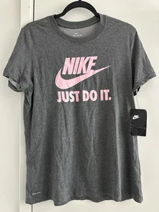NWT Nike Dri-Fit Just Do It Women’s T Shirt Sz L - Picture 1 of 10