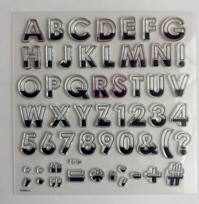 Juego de estampillas CTMH Close To My Heart My Acrylix D1729 bloques de colores alfabeto mayúsculas Foto 1 de 4