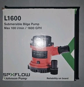 BIlge Pump, 1600 GPH, 12V Part # 16004-00 Johnson Pump - Bild 1 von 4