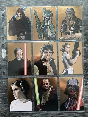 2010 TOPPS STAR WARS GALAXY SERIES 5 BRONZE FOIL PARALLEL INSERT CARDS - Image 1 of 2