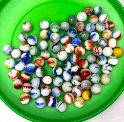 Marble Collection 84 Marbles Akro Agate or Other? Estate Lot Vintage - Image 1 of 4