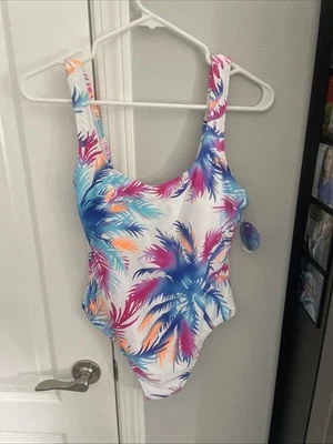 NWT one Piece Tropical Getaway Decree Swimsuit Size Medium Palm Rainbow - Image 1 of 4
