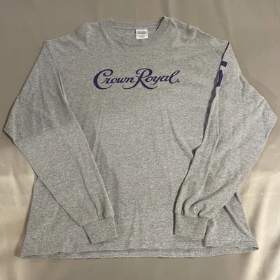 Camiseta Crown Royal Canadian Whiskey Manga Larga Gris XL Foto 1 de 4