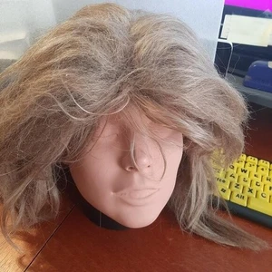 NEU! Trachtenperücke 17 Zoll hitzebeständiges Haar Synthetik lang glatt blond - Bild 1 von 5
