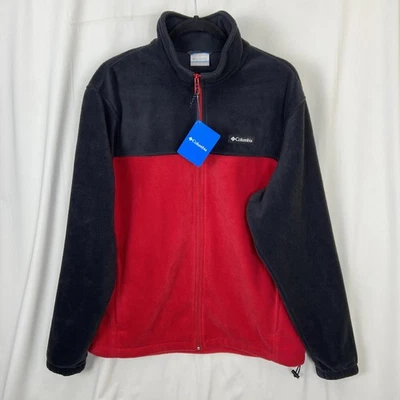 Columbia Mens Size Large Steens Moutain 2.0 Full Zip Red / Black NWT $60 - Image 1 of 4