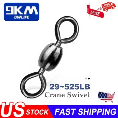 100Pcs Heavy Crane Swivels Fishing Swivel Fishing Tackle Fishing Group Connector - Image 1 of 4