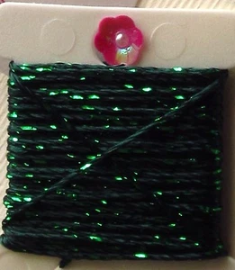 Forest Xmas Dark Green Silky Metallic Embellishing Thread x 3m Wonderfil Dazzle - Picture 1 of 1