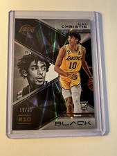 2022-23 Panini Black Max Christie RC Bronze Laser /35 Rookie Lakers