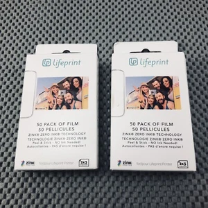 2x Lifeprint 50 pack of film for Lifeprint Augmented Reality Photo AND Video - Afbeelding 1 van 6