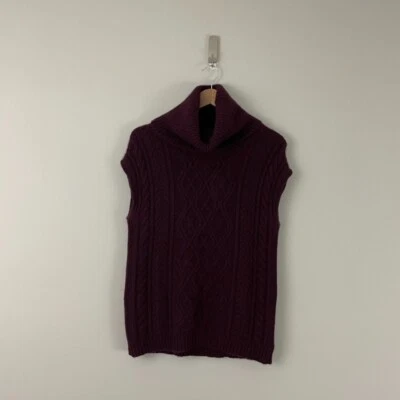 Suéter Ralph Lauren Etiqueta Negra Tejido con Cable Cachemira Cuello Alto Mujer Talla Pequeña Foto 1 de 4