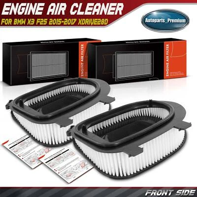 2x Filtro de aire del motor para BMW X3 F25 2015 2016 2017 L4 2,0 L xDrive28d 13717811026 Foto 1 de 4