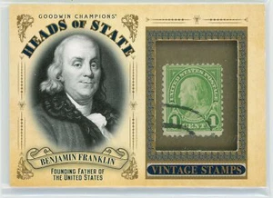 2020 Goodwin Champions Heads of State Vintage Stamps HS-13 Benjamin Franklin - Picture 1 of 2