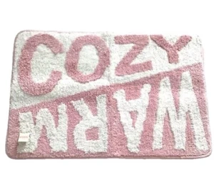 Victoria's Secret Bath Mat Warm & Cozy Rug PINK bathroom dorm - Picture 1 of 2