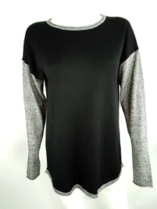 Smartwool Women Shadow Pine Colorblock Sweater Black Medium 16487-001 - Picture 1 of 9