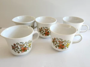 Indian Summer Corelle Corning Ware 70's Mugs Set of 3 Creamers Set of 2 - Picture 1 of 11