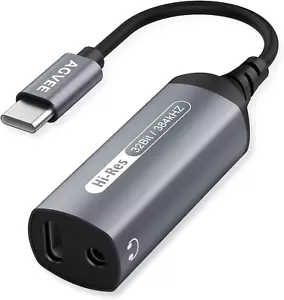 USB-C to 3.5mm Headphone Adapter, Type-C Aux Jack Earbuds Splitter, USBC Audio T - Picture 1 of 7
