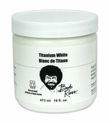 Pintura al óleo de paisaje Bob Ross color titanio blanco 473 ml Foto 1 de 2