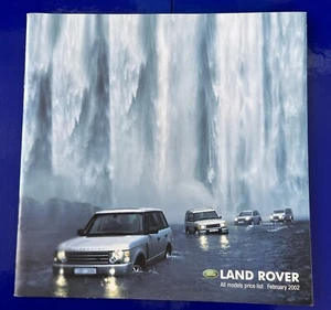 Land Rover all models pricelist Brochure Feb 2002 Defender Discovery 2 Excellent - Picture 1 of 20