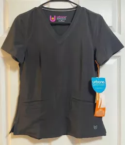 Urbane Performance Women’s Nurse Scrub Top Black NWT Size XSM - Picture 1 of 8