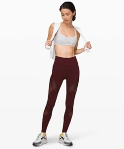 Lululemon Wunder Under High-Rise Tight 28" Mesh Garnet Size 12 - Picture 1 of 7