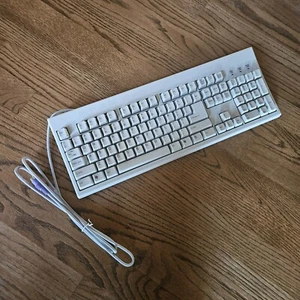 Chicony KB-2961 Vintage PS/2 Keyboard 6 pin White - Retro Vintage PSII PS2 - Picture 1 of 11
