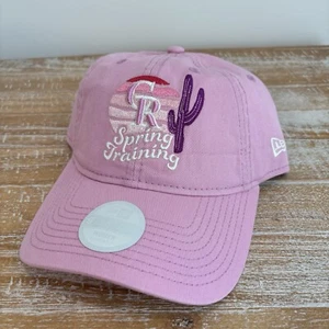 New Era Colorado Rockies Spring Training 9Twenty 920 Women Adjustable Hat Pink - Picture 1 of 3