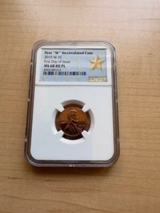 2019 W Lincoln Cent Uncirculated. NGC MS68 RD. First Day of Issue. Proof Like. - Picture 1 of 4