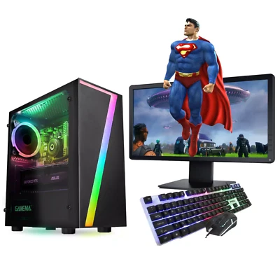 Paquete de PC para juegos rápidos FCS 19" Intel Quad i5 16 GB RAM 1 TB HDD WIN10 2 GB GT1030 Foto 1 de 4