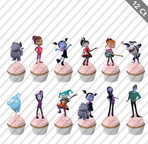 12 Disney Vampirina Pastel Topper Comida Favor Fiesta Cumpleaños Halloween Vampiro - Imagen 1 de 2