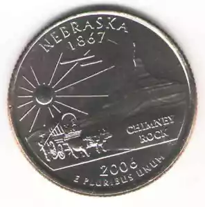 US. 2006-D. NE. Nebraska Statehood (1867) Quarter. Uncirculated. - Picture 1 of 2