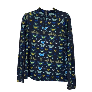 Kastel Denmark Womens 1/4 Zip Sun Shirt Size L Animal Print Butterfly Outdoor - Picture 1 of 12