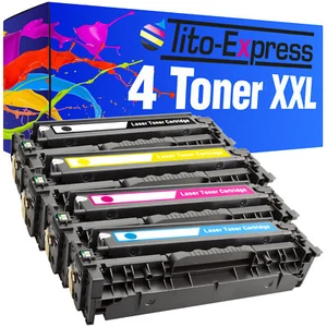 Kit colori 4 toner per HP 125A 126A 128A 130A 131A 203A 205A 304A 205X 312X 410X - Foto 1 di 1