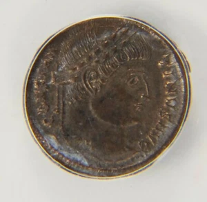 Constantine the great, ANACS AU 55,, AD 327-328,AE Follis,Trier Mint, AC006 - Picture 1 of 6