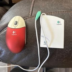 Logitech Cordless Wheel Mouse R-RC3-MSE Rare W/ Receiver And USB Adapter (139) - Picture 1 of 12