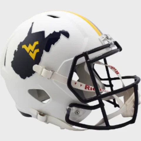 West Virginia Mountaineers Full Size Speed Replica Football Helmet Backyard Braw Cover